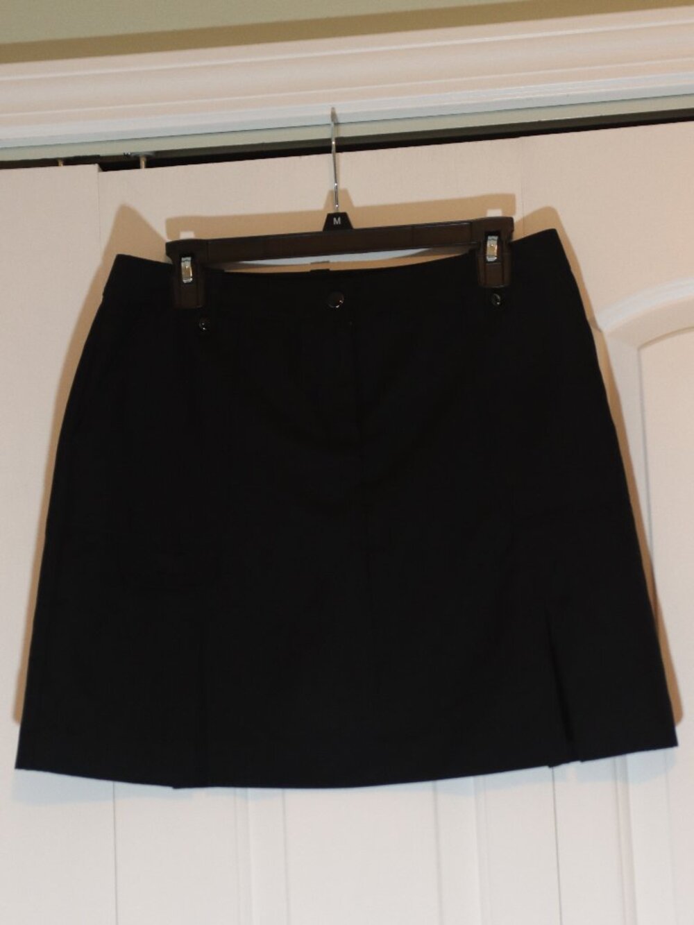 Izod Golf Classix Black Skort Pleat Front 3 Pocket Size 6 Athleisure Golf Active